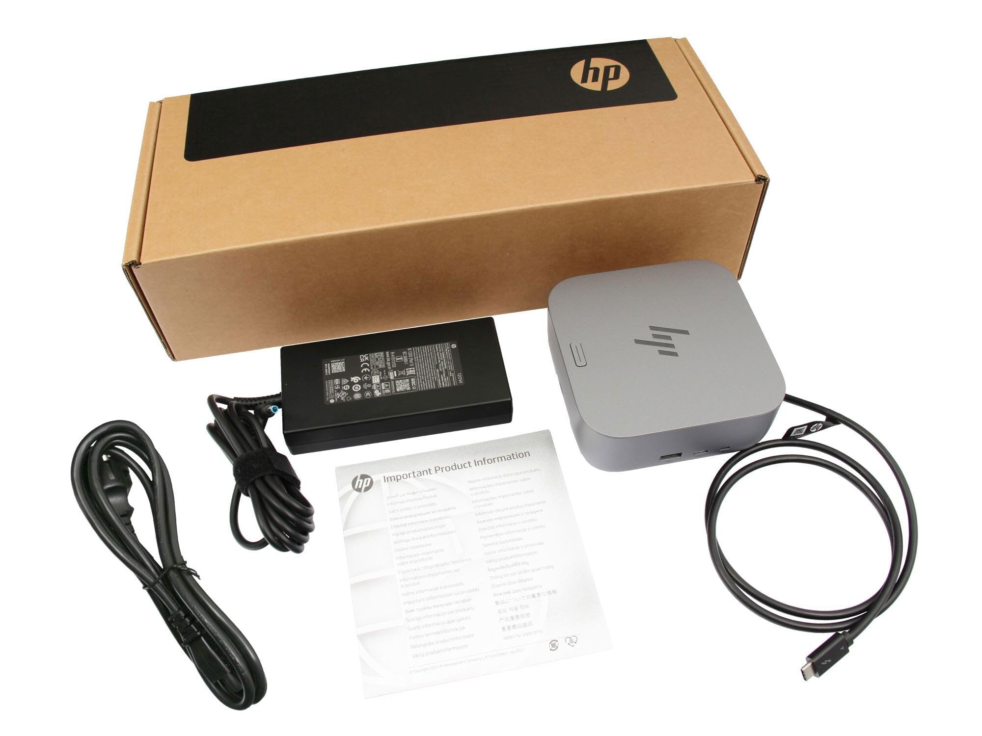 HP P34015-001 Original Thunderbolt 4 Port Replikator | inkl. 120W Netzteil für Elite Dragonfly G2, EliteBook , x360 1030 G8, Envy 17-ch0000, x360 15-es0000, ZBook Firefly 15 G8