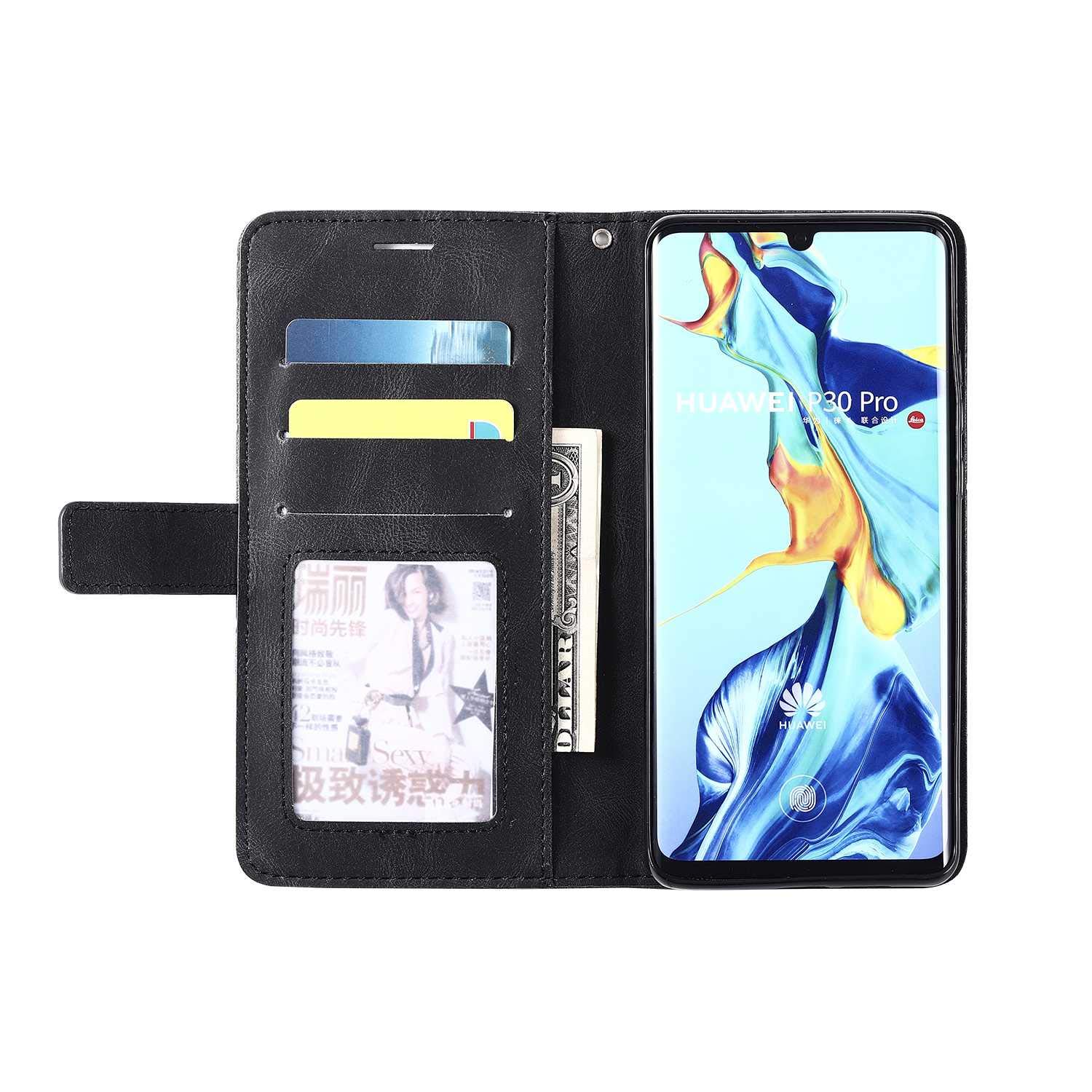 Cover per Huawei P30 Lite Case PU Pelle Custodia [Kickstand] [Chiusura magnetica] [Slot per Schede], Portafoglio Flip Custodia per Huawei P30 Lite,Fiori