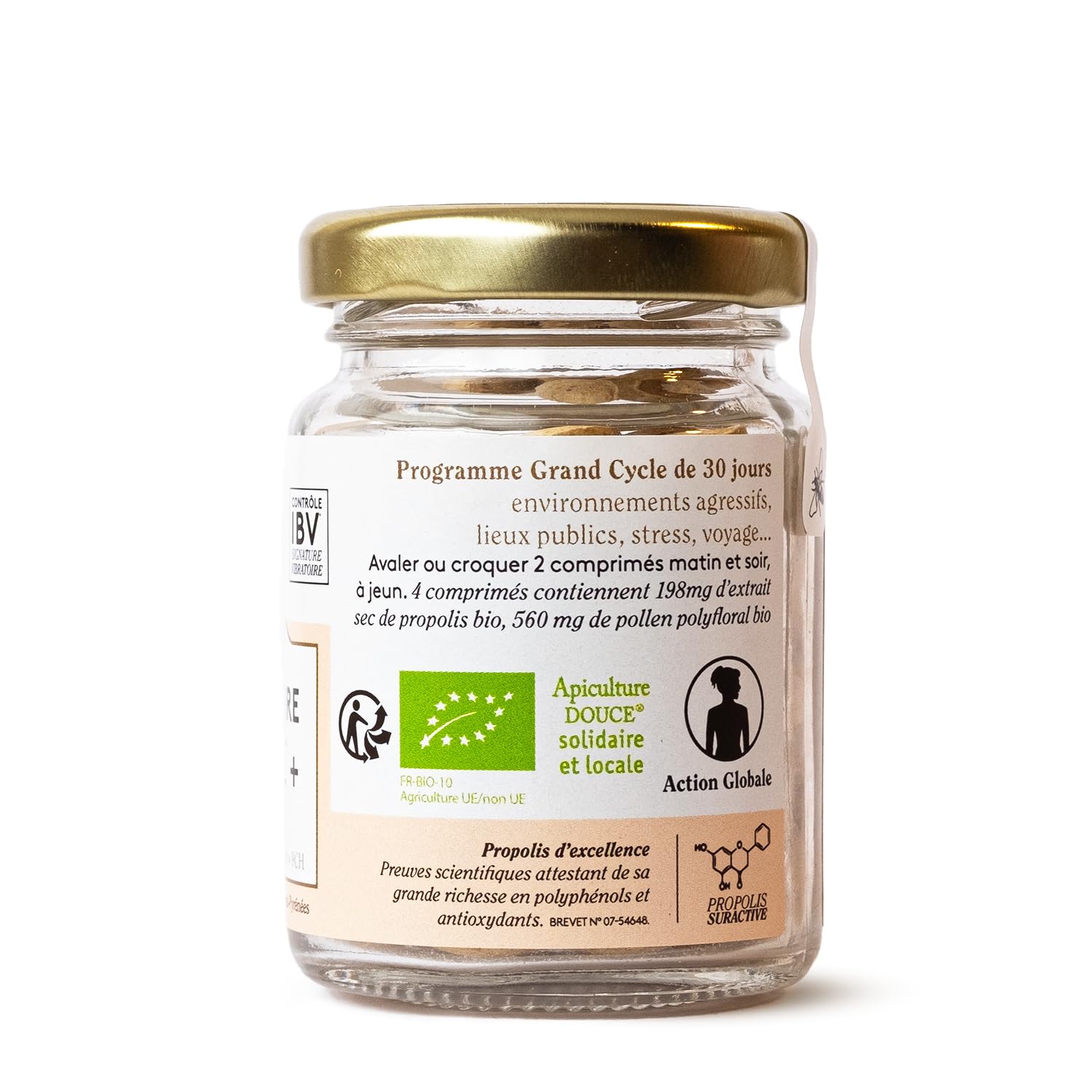 Ballot-Flurin - Comprimés Propolis Noire Immunité BIO - Fabriqué en France - Pot en verre - 120 comprimés