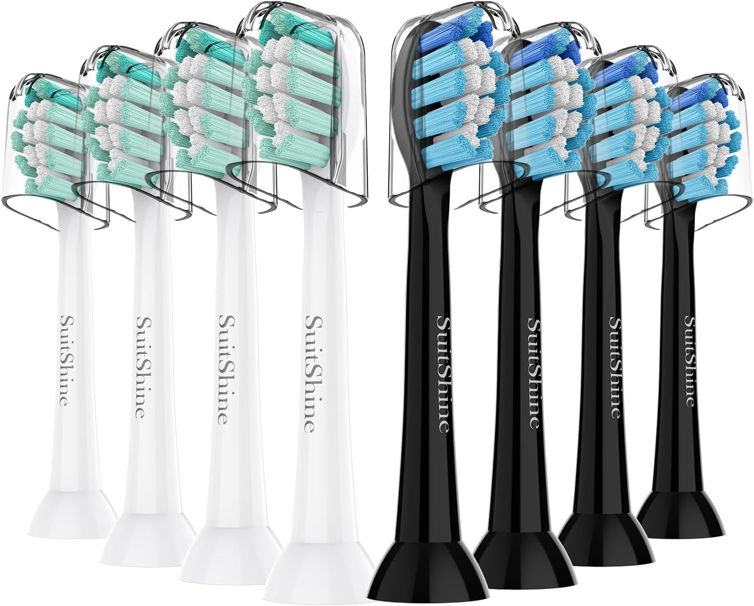 SuitShine Replacement Toothbrush Heads Compatible with