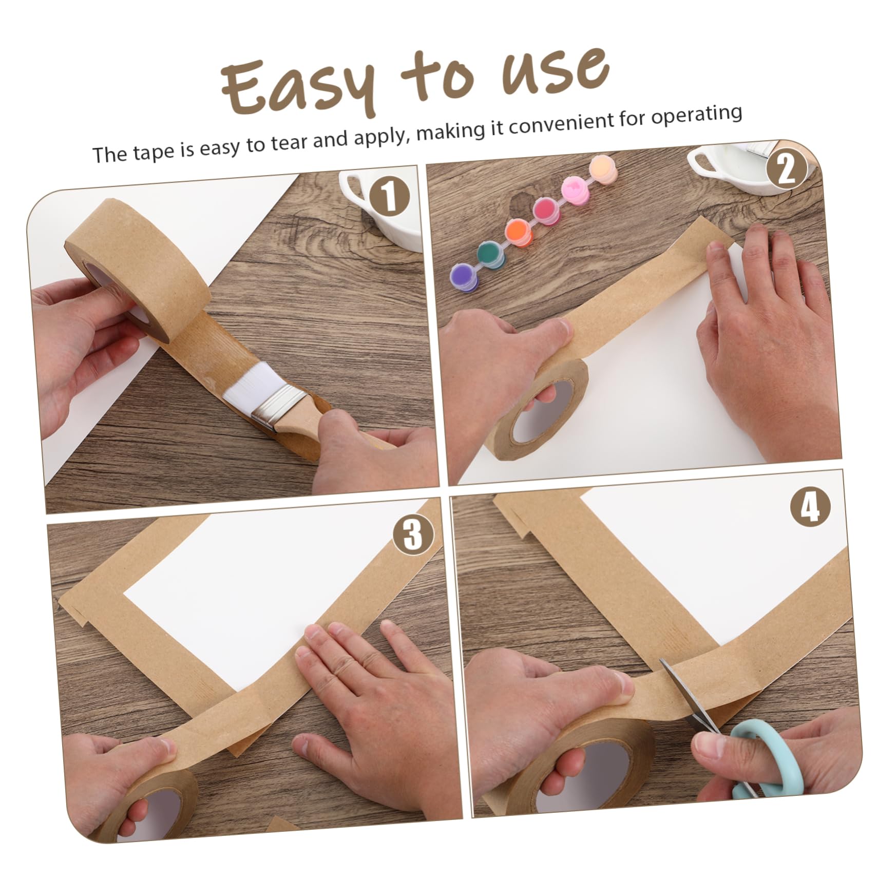 Uonlytech 4 Sätze Aquarellband Sich Bewegendes Band Doppelseitiges Klebeband Für Die Wand Teppich Aufhängung Bilder Bildaufhängungen Dichtungszubehör Rahmenklebeband Aus Papier 2 Rollen * 4