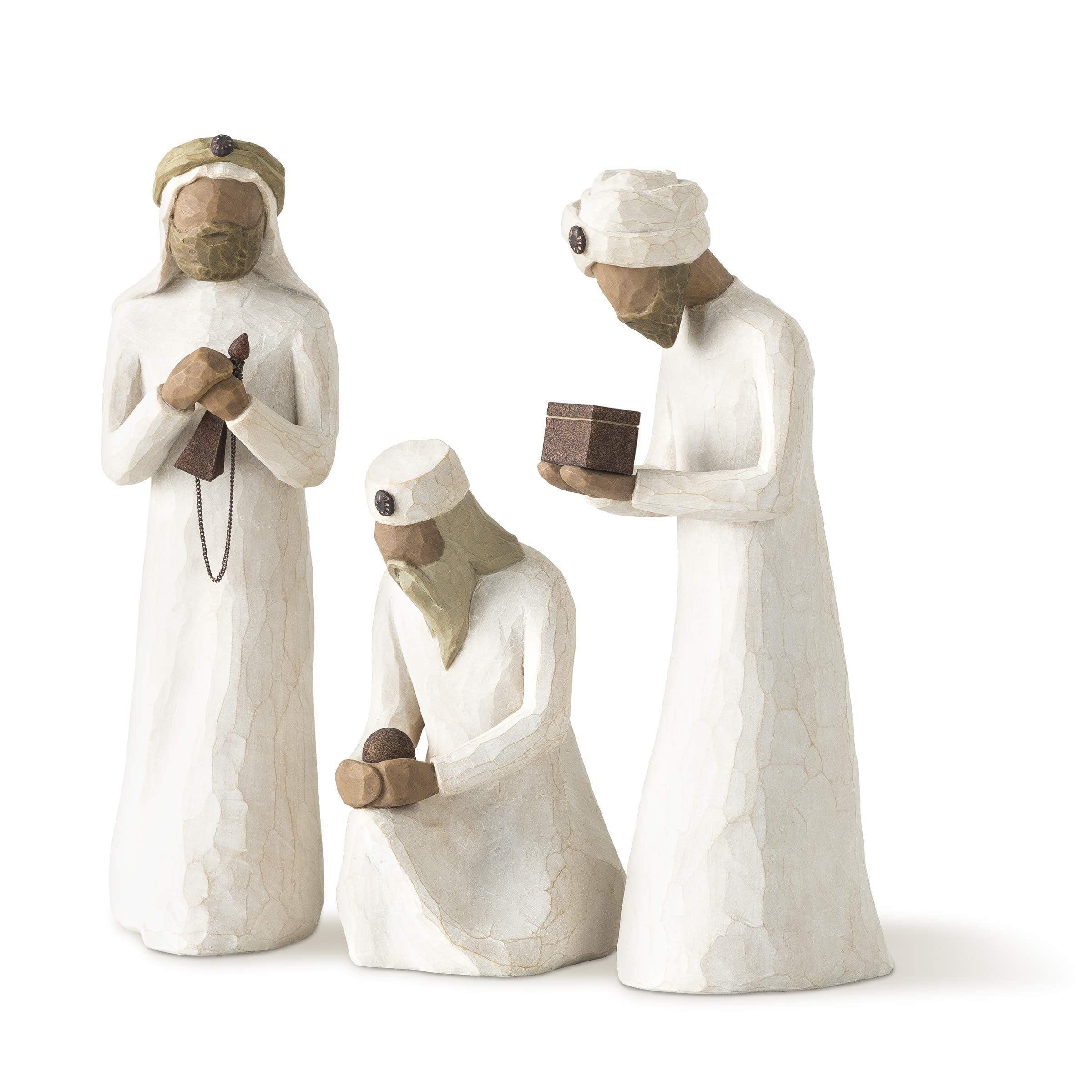 Willow Tree 26027 Figurka Artykuły świąteczne Trzech Króli, Drewno, Natur, 5,1 x 5,1 x 21,6 cm, Czarny, One Size