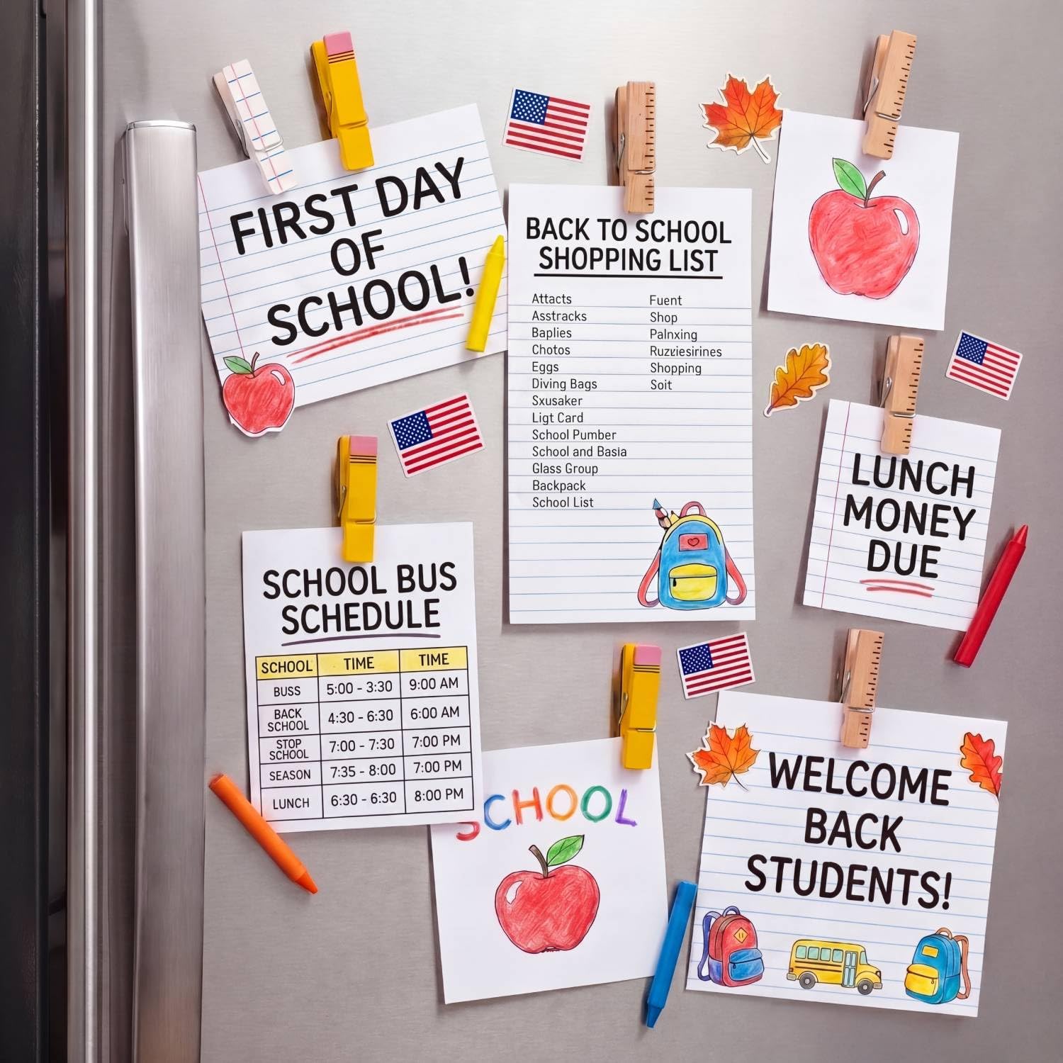 Tenceur Bunte Bleistift-Magnet-Clips für Lehrer, Whiteboard, Kühlschrankmagnet mit Holzklammern, für Lehrer, Kühlschrank, Klassenzimmer, Must-Haves, Wäscheklammern für Fotos, 30 Stück