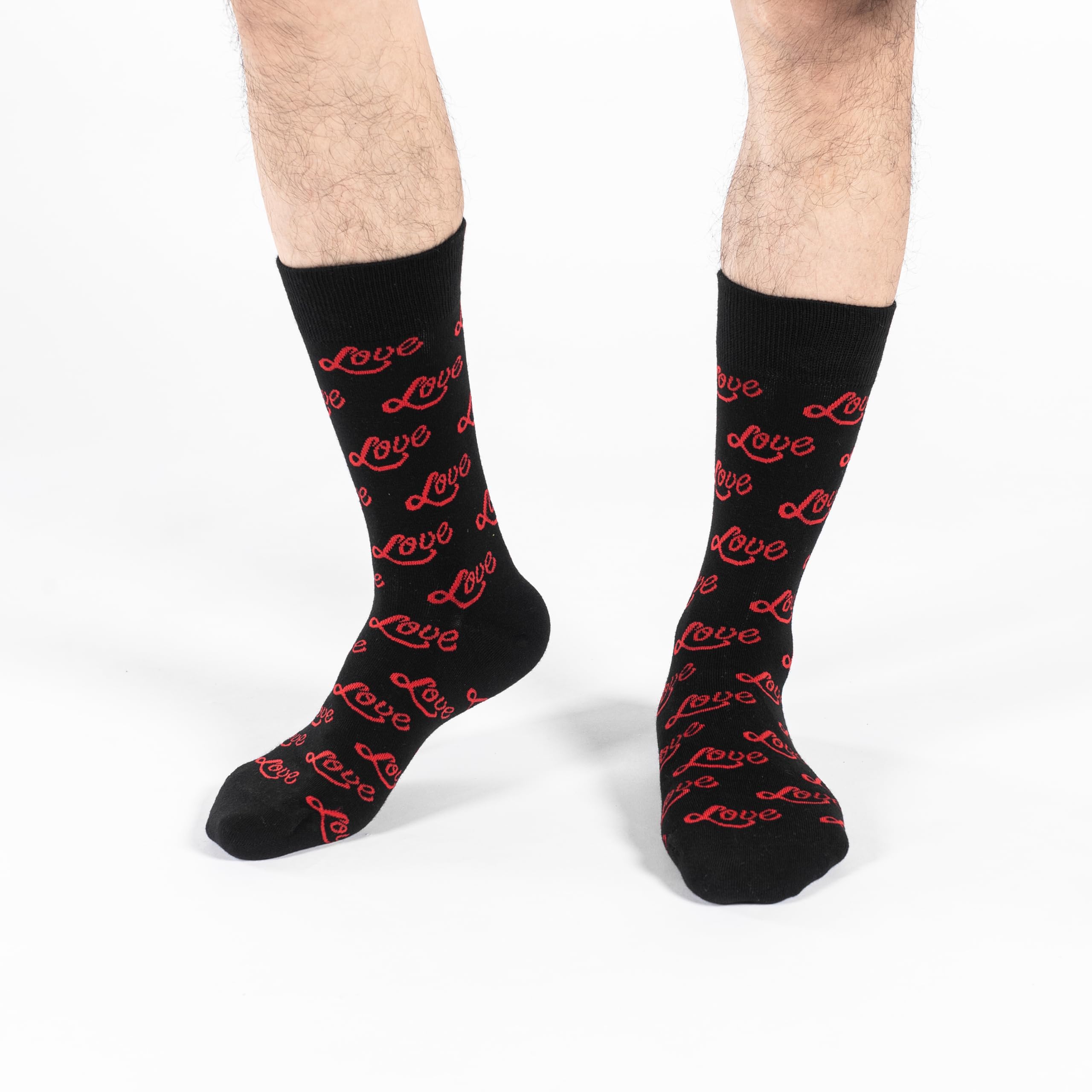 BISOUSOX Calzini Divertenti Uomo Donna Paio di Calzini Unisex Cotone Calzini Regalo di San Valentino 1Pairs/2Pairs Calzini D'amore