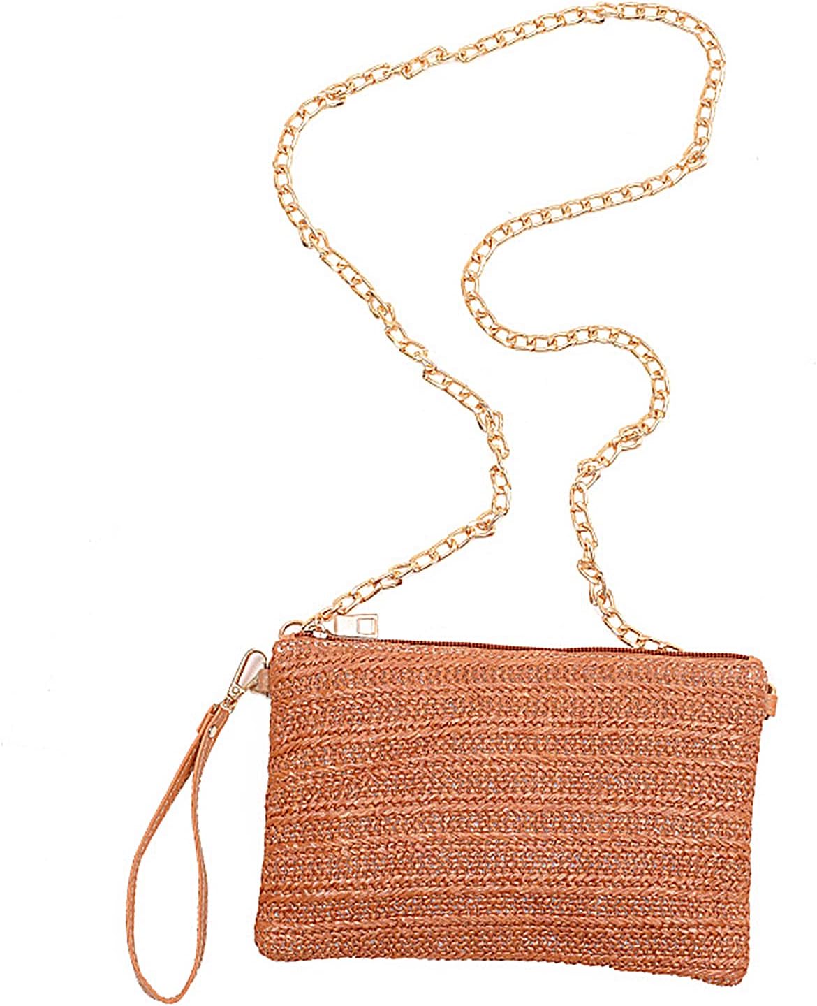 Beurlike Straw Clutch Purses for Women Beach Wristlet Wallet Small Cross body bag for Girls - Image 4