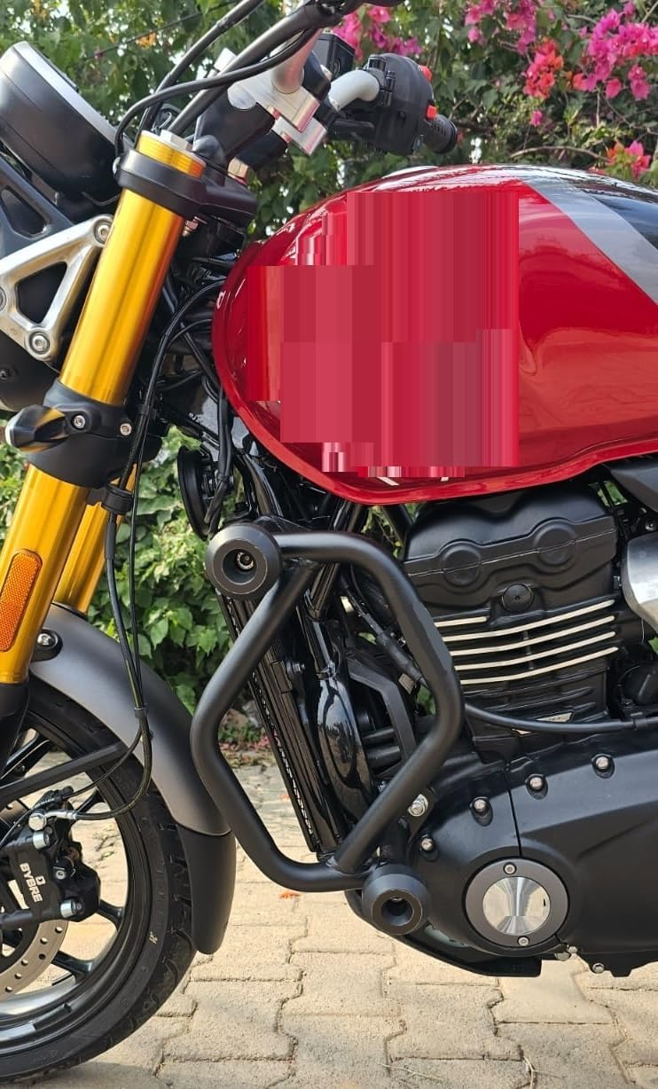 Crash Guard with Slider (Black) Compatible with Triumph Speed 400