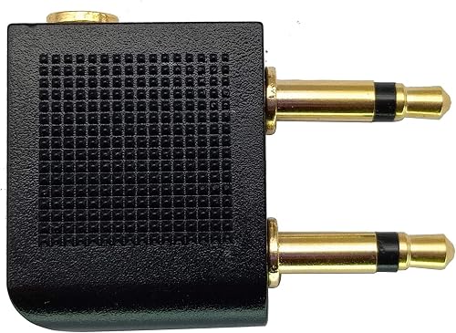 Astrum Airline Headphone Adapter, Dual 3.5mm Airplane Audio Converter for Wired Earphones & Headsets – PA110
