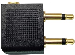 astrum PA110 Aeroplane Headphone Adapter with 3.5mm Dual Stereo Jack Male to Female, Airplane Headphone Socket, use own He... Price In India
