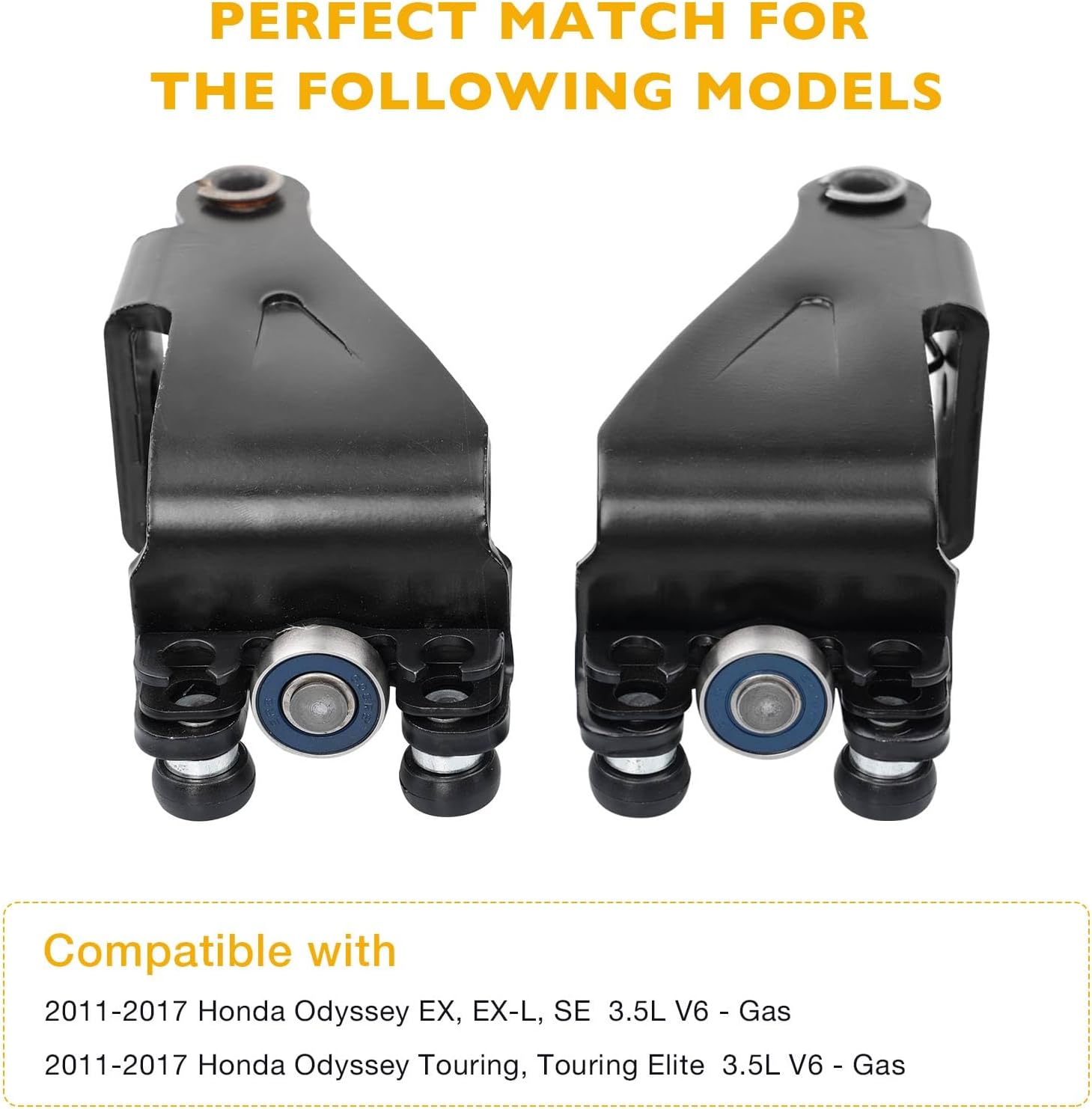 2 Pcs Sliding Door Roller 72561-TK8-A11 72521-TK8-A11 Compatible with Honda Odyssey 2011 2012 2013 2014 2015 2016 2017 Left and Right Slide Door Roller One pair