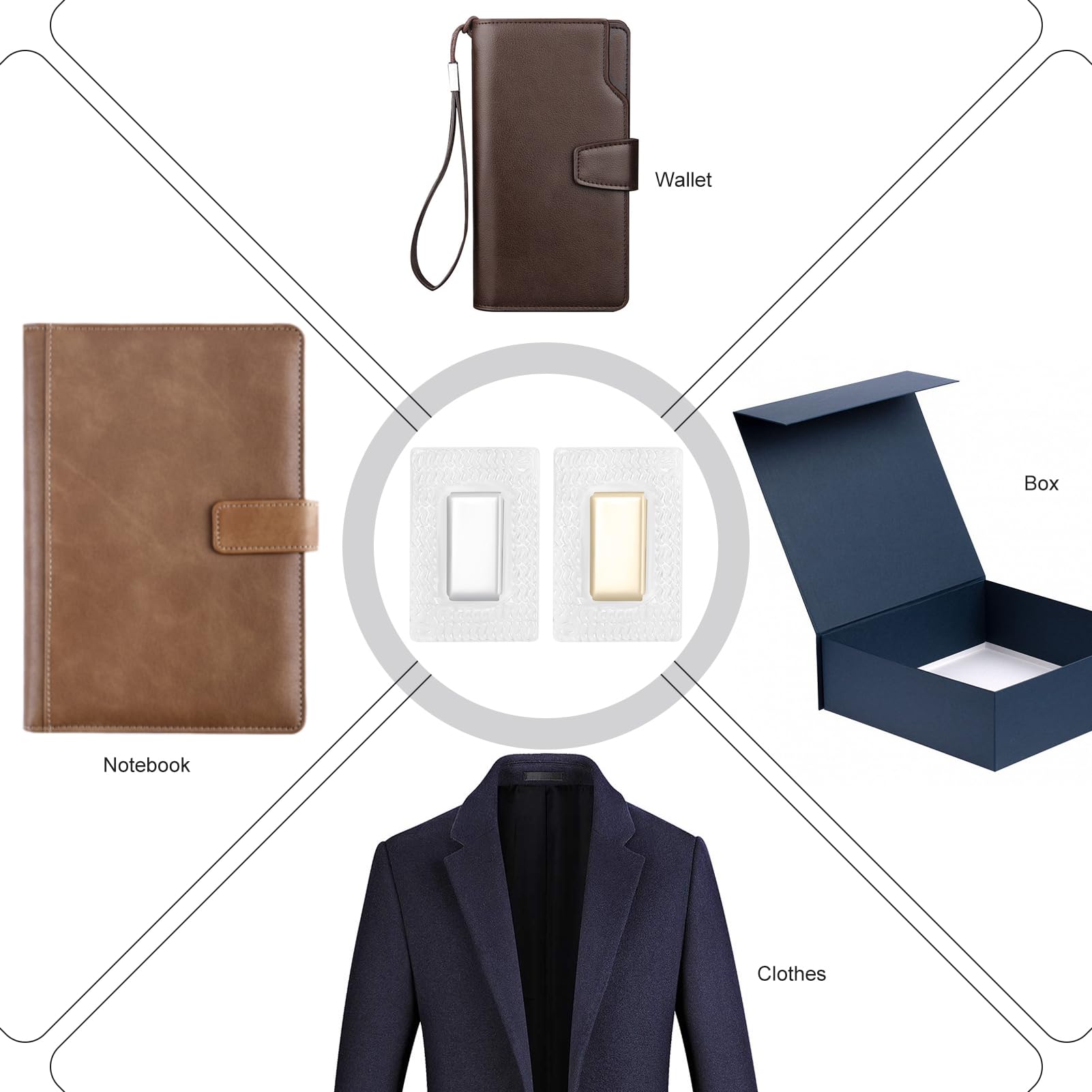 Lot De 20 Aimants Cachés à Coudre, Boutons Magnétiques à Coudre - 20 X 10 X 2