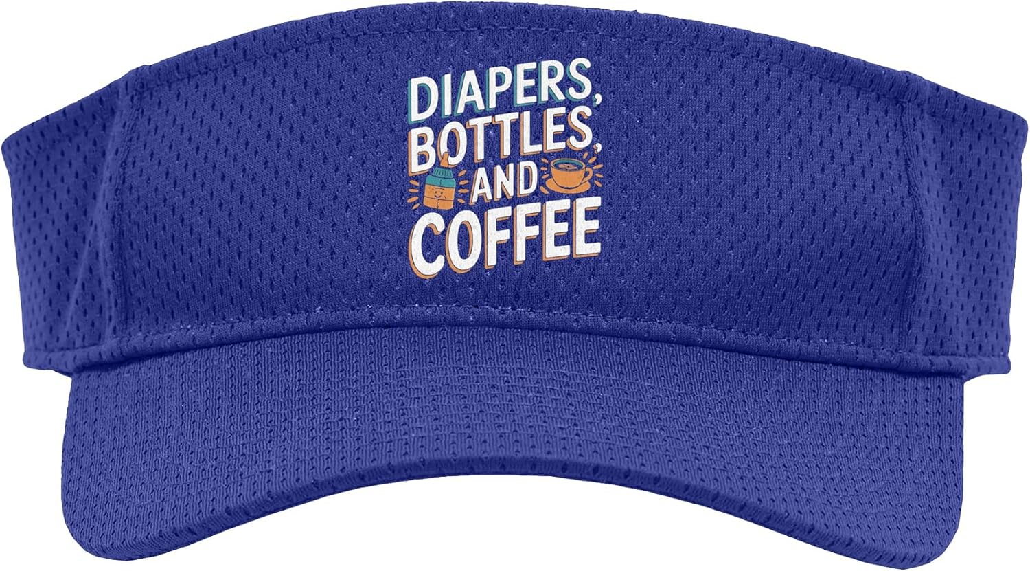 Diapers Bottles Coffee Funny New Mom Sport Sun Visor