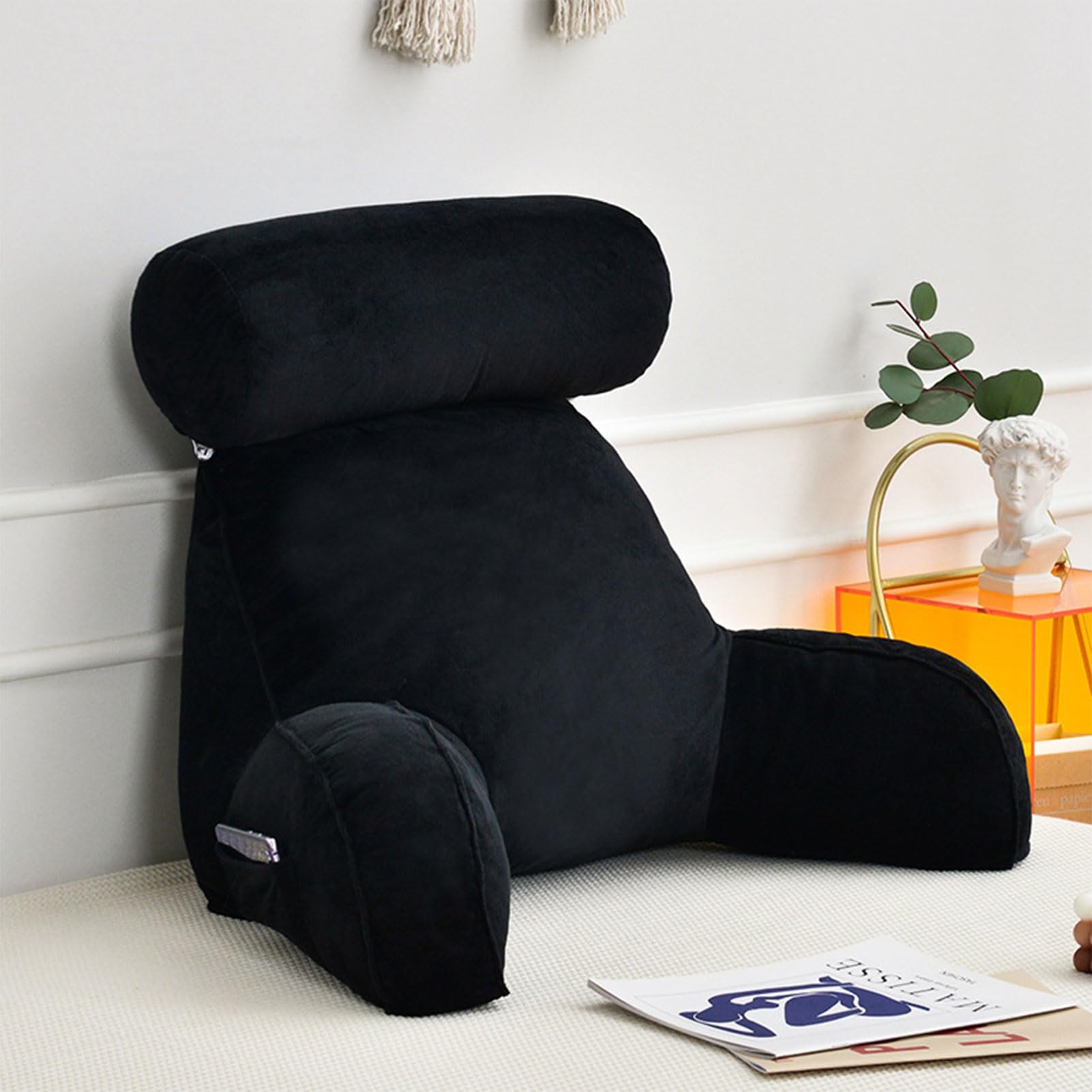 YKMYXZ support pillow， Ergonomic Design,Back Rest Lumbar SupportSeat CushionChair Cushion,Pillow(Black)