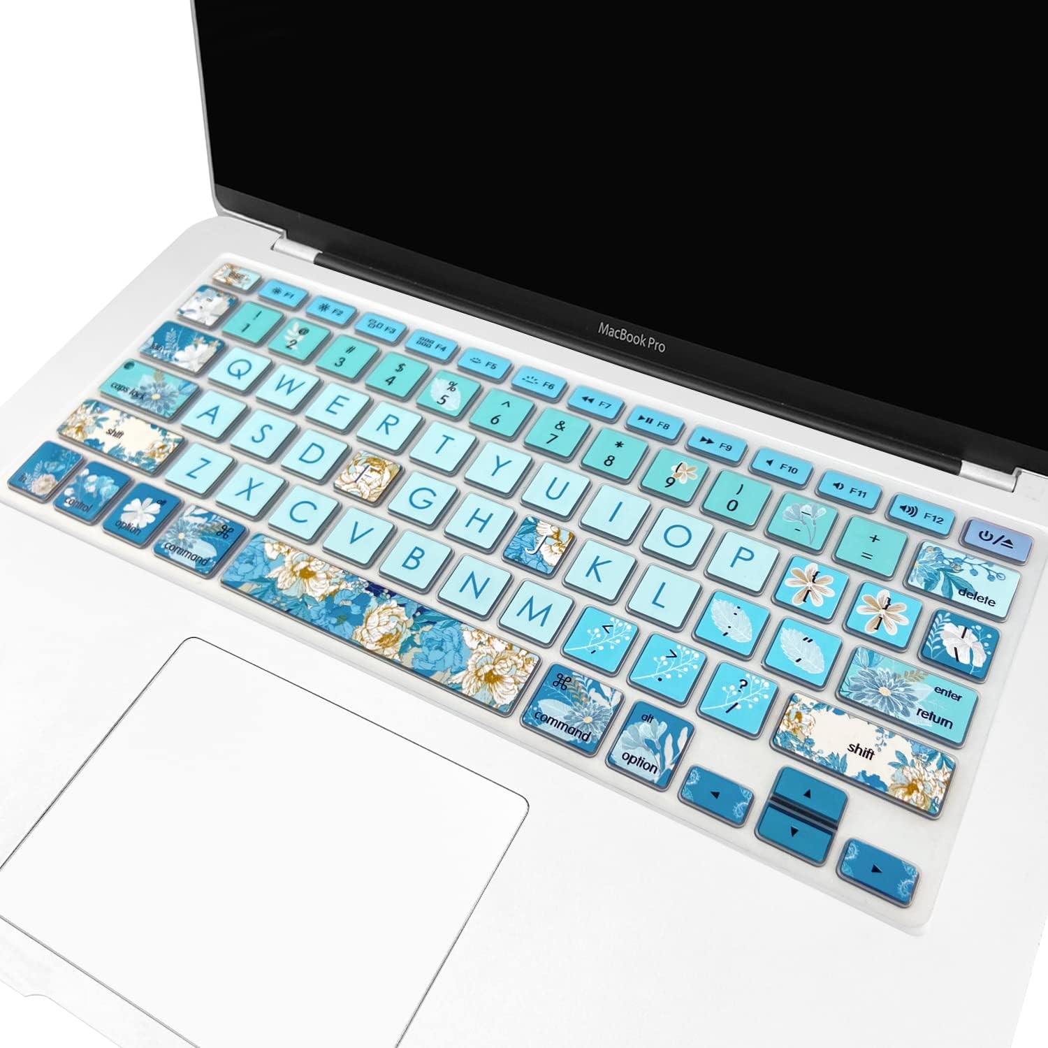 Silicone Keyboard Cover Skin for Old MacBook Air 13.3 inch (A1466/A1369) and MacBook Pro 13.3''/15''/17'' (A1278/A1425/A1502/A1286/A1297),Peony image 4