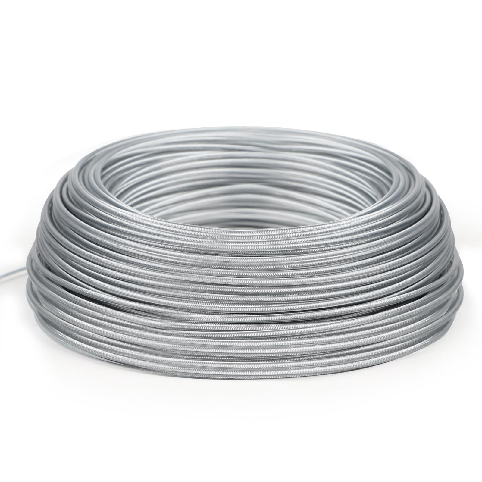 SWAWIS Hilo Desbrozadora 2,4mm x 60M Recambios Desbrozadoras Hilo Desbrozadora Acero Accesorios para Desbrozadora Hilo de Corte para Jardin Hierba