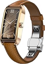 Fitness Tracker Damen Schmal Elegant Luxuriös Schwarz Gold Classic Smartwatch Damenuhr Fitnessuhr für Frauen Aktivitätstracker Pulsuhr Sportuhr mit Herzfrequenz Schlafmonitor Schrittzähler Rechteckig