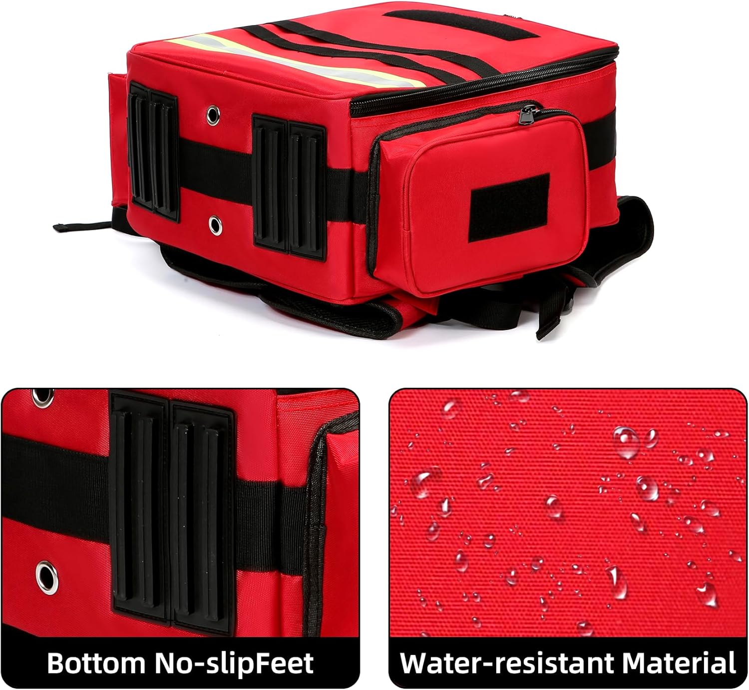 First Aid Bag Empty Medical Bag,High-Capacity Heavy-Duty ECG Backpack Medical Equipment Case for Nursing Student,Therapist,Doctors