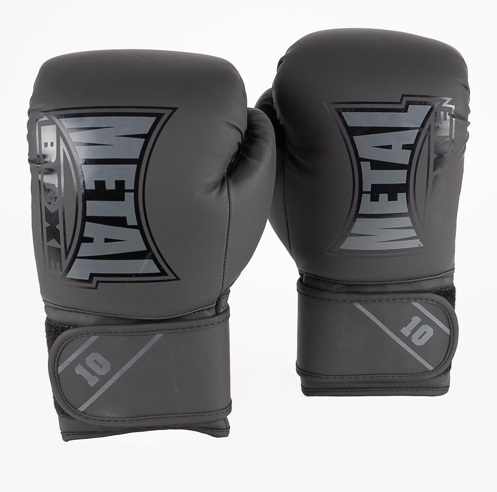METAL BOXE Gants de Boxe Entrainement Starter Noir/​Gris 08 oz