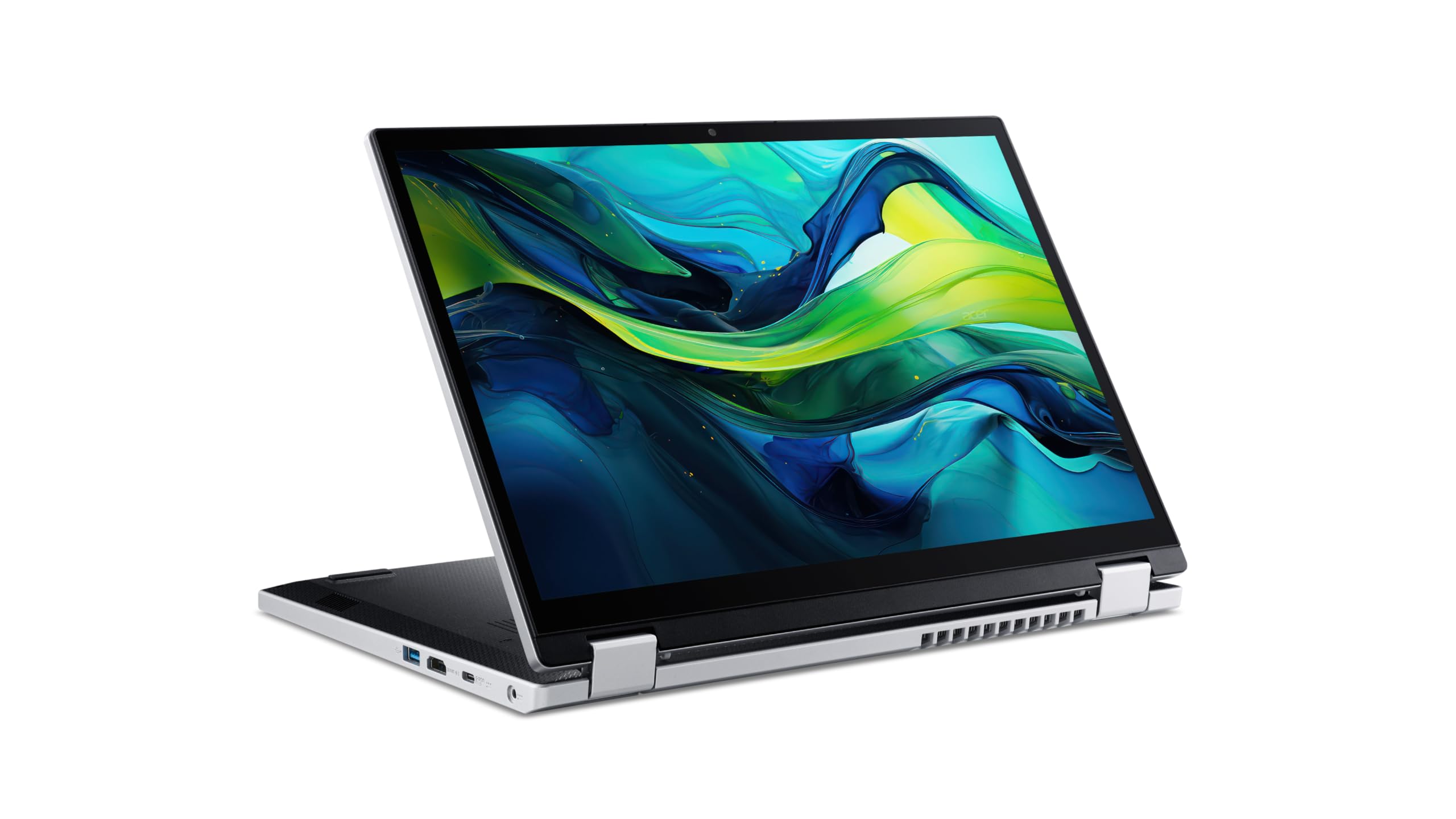 Acer Aspire 3 Spin (A3SP14-31PT-C31L) Convertible Notebook | 14" WUXGA IPS Touch-Display | Intel N100 | 4 GB RAM | 128 GB SSD | Intel UHD Grafik | Windows 11 | QWERTZ Tastatur | Silber