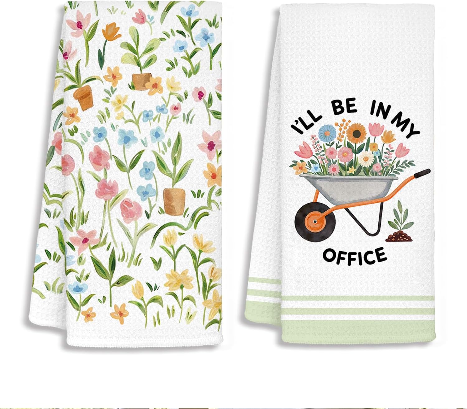 Funny Gardener Gardening Kitchen Towels Set of 2