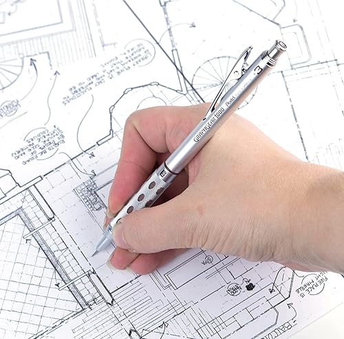 Miniatura 3 de Pentel Arts GraphGear 1000 0.012 in Premium - Portaminas (PG1013EPABP), color plateado