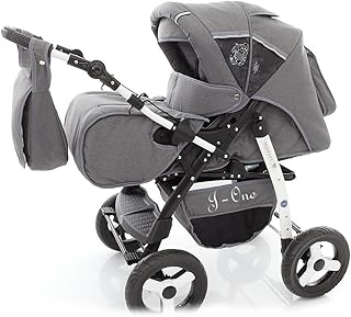 Chilly Kids Jaguar Cochecito de bebé combinado 3 en 1 - Cochecito de bebé y silla de paseo (protección contra la lluvia, mosquitero, 04 colores)