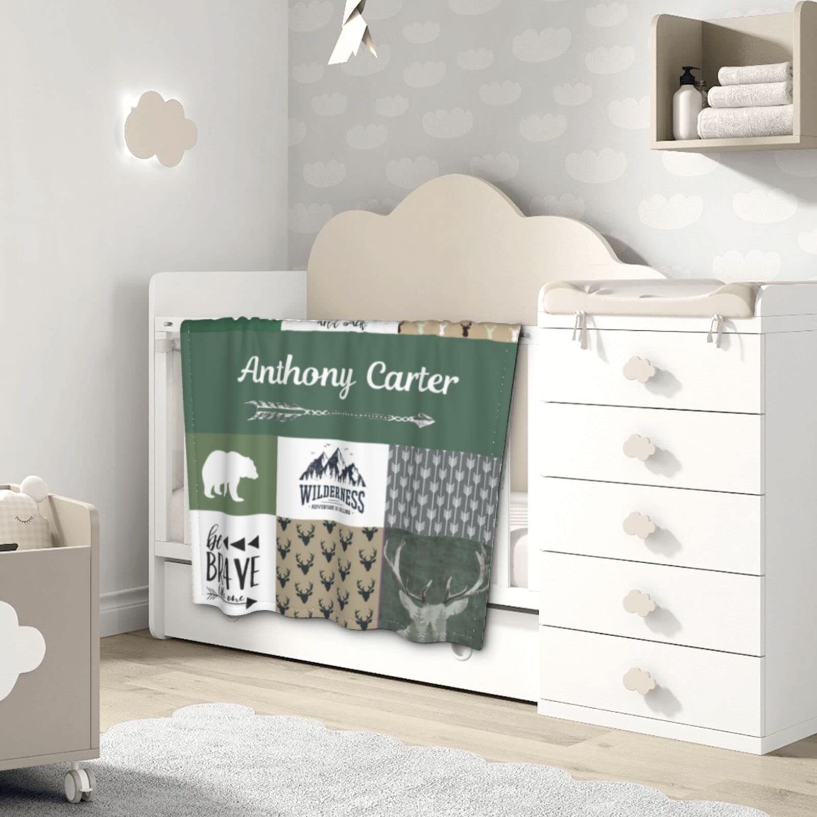 Personalized Woodland Baby Blankets & Hats - Customized Blankets For Boys & Girls