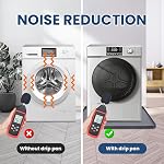 Laveuse la machine à silicone - 68X68cm Plateau laveuse avec bord relevé, bacs antidérapants pour lave-linge et sécheuse, plateau machine à nettoyer pour la protection du sol (Grey-1PC) | laveuse le bac, laveuse non-dérapante pour lave-linge et sécheuse (Gre