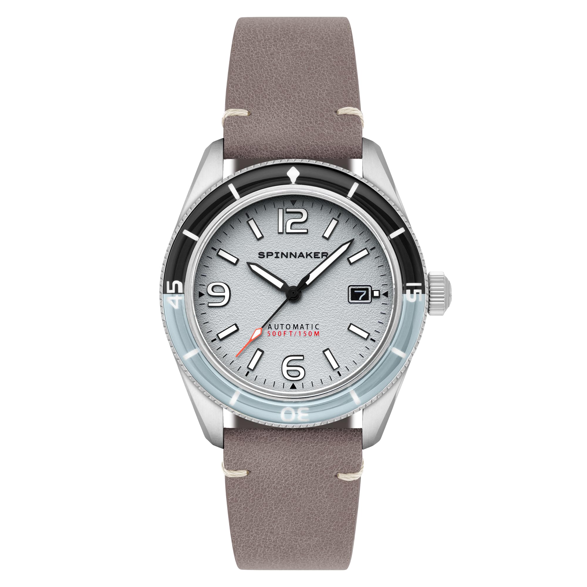 SpinnakerMen's 43mm Fleuss Automatic Watch with Leather Strap SP-5055
