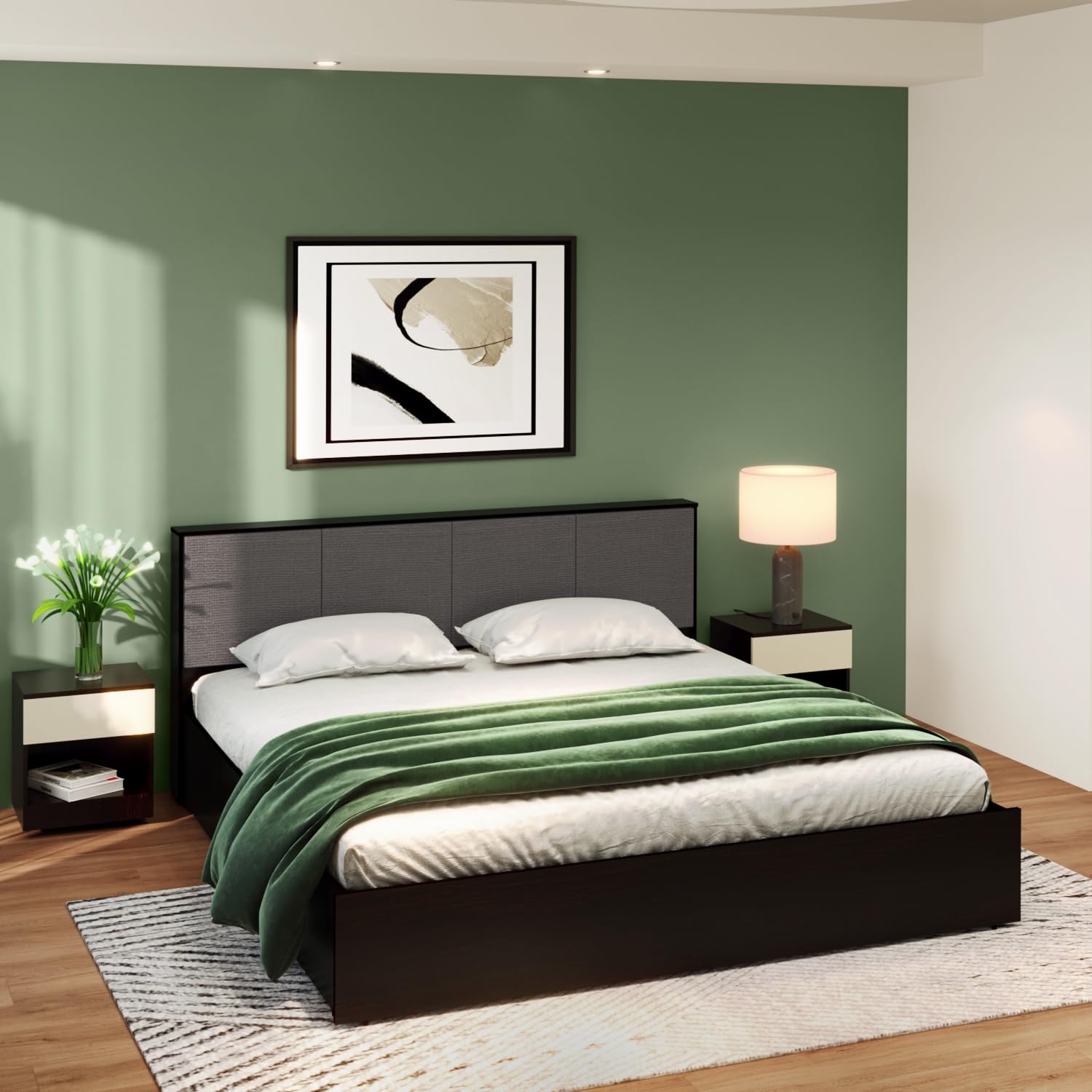 GODREJ INTERIO Bed, Irene King Size Engineered Wood Bed with Box Storage, 1-Year Warranty, Cola-Rain, Prelaminated Particle Board-image-10