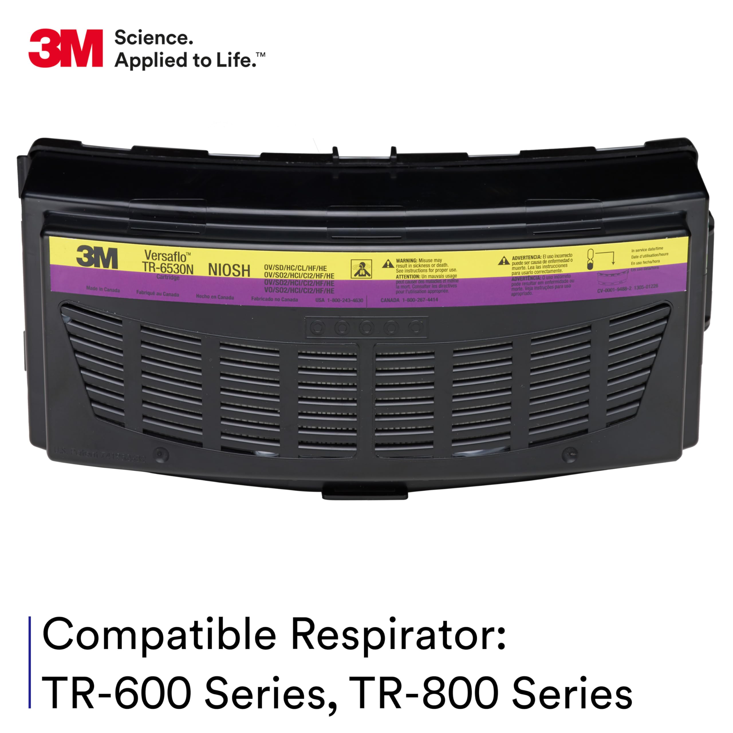 Organic vapor Gas de ácido//hepa láser tr-6530 N, para TR-600/800 Papr (Pack de 5)
