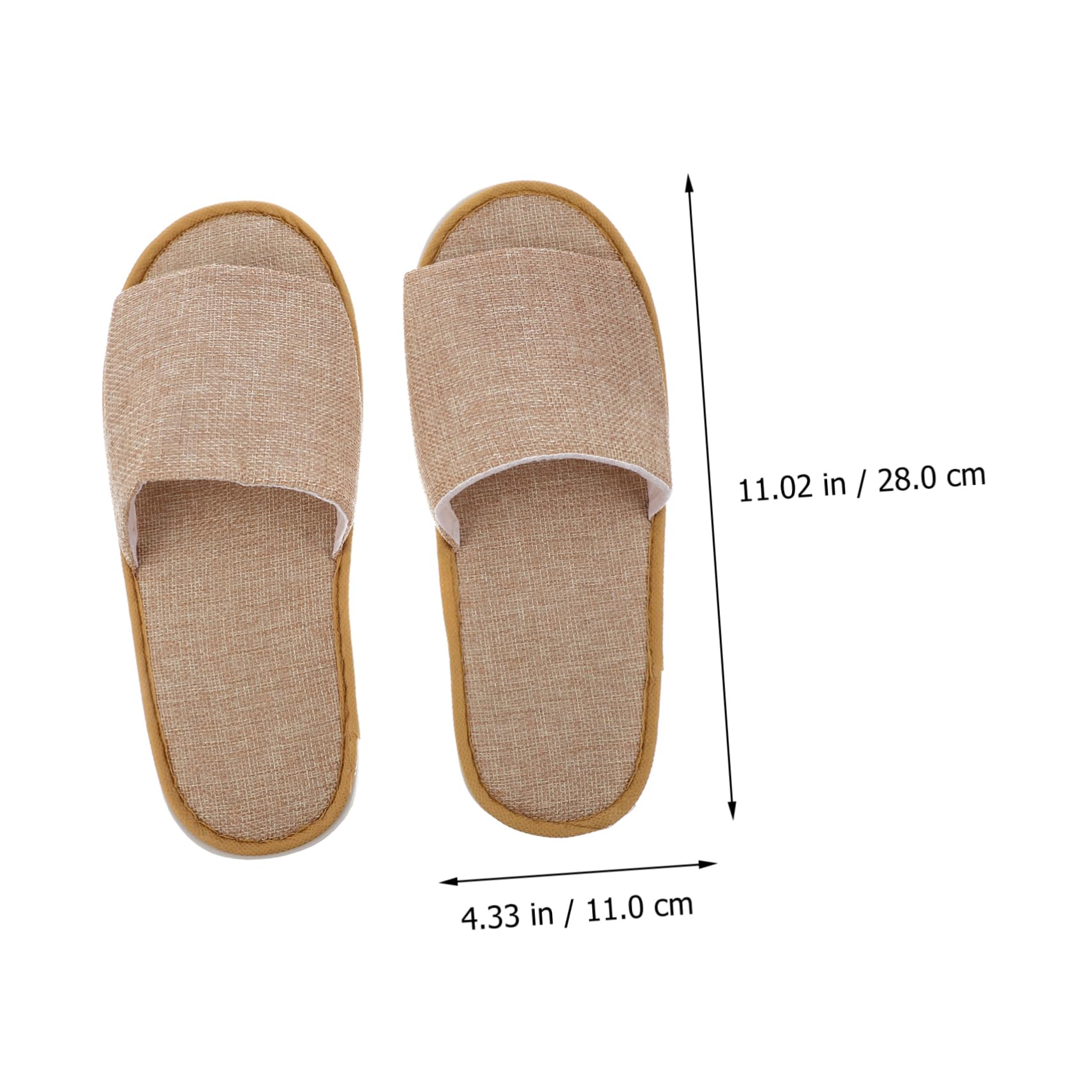 HAPINARY Non-slip Slippers for Home Guest 6 Pairs Disposable Spa Slippers Travel Friendly Soft Fabric Easy to Wash