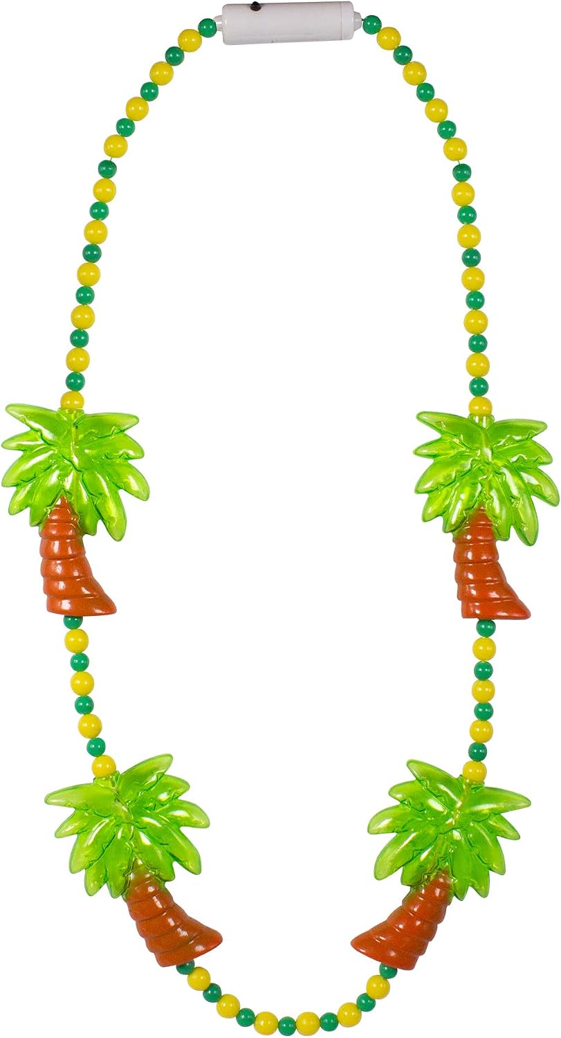 Windy City Novelties - LED Light Up 36" Tropical Palm Tree Bead Necklace