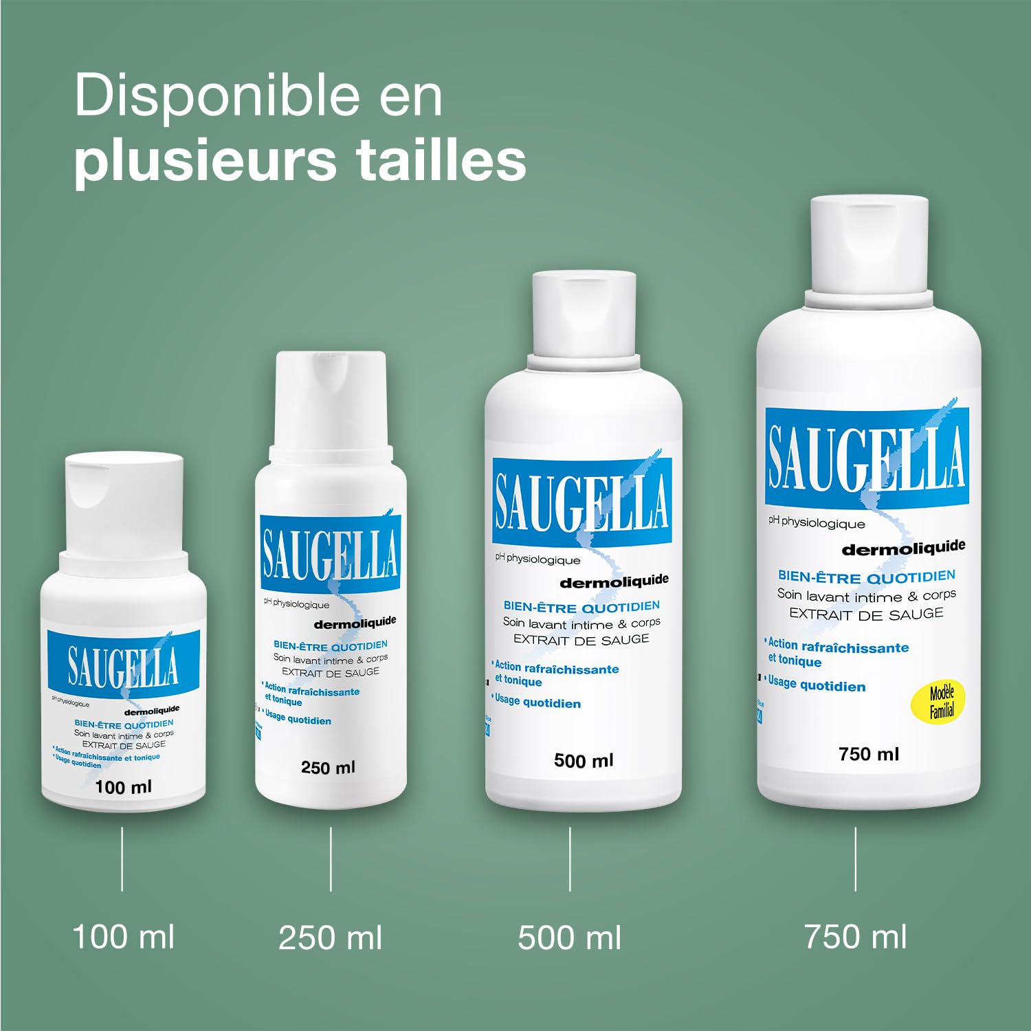 Saugella - Dermoliquid - Pielęgnacja mycia - Codzienna higiena intymna - Dorosłe kobiety - Na bazie ekstraktów z szałwii - 250 ml