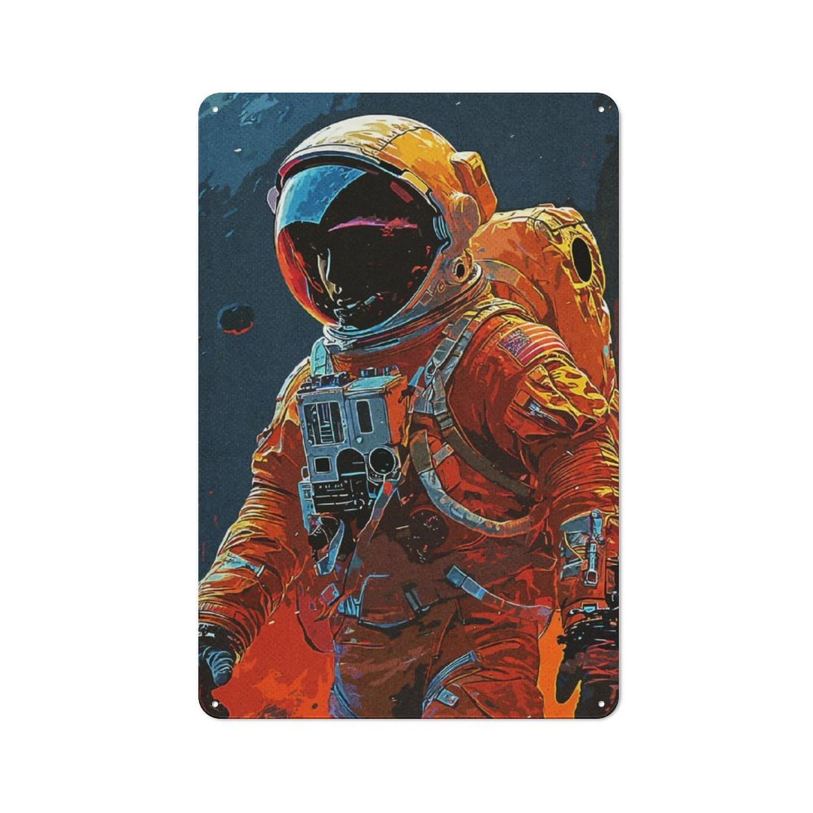 Junmoney Beyond The Stars Vintage Metal Sign 30X20cm For Guest Room Or Hallway, Suited To Guest Room Decorators