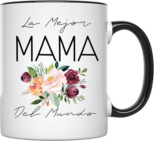 Regalo para el Día de la Madre Española – Taza de café con acento La Mejor Mama Del Mundo – Dia De La Madre – Regalo Para Mama