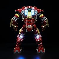 Vista 3 de YEABRICKS Luz LED para Lego-76210 Marvel Hulkbuster Modelo de bloques de construcción (juego de Lego no incluido)