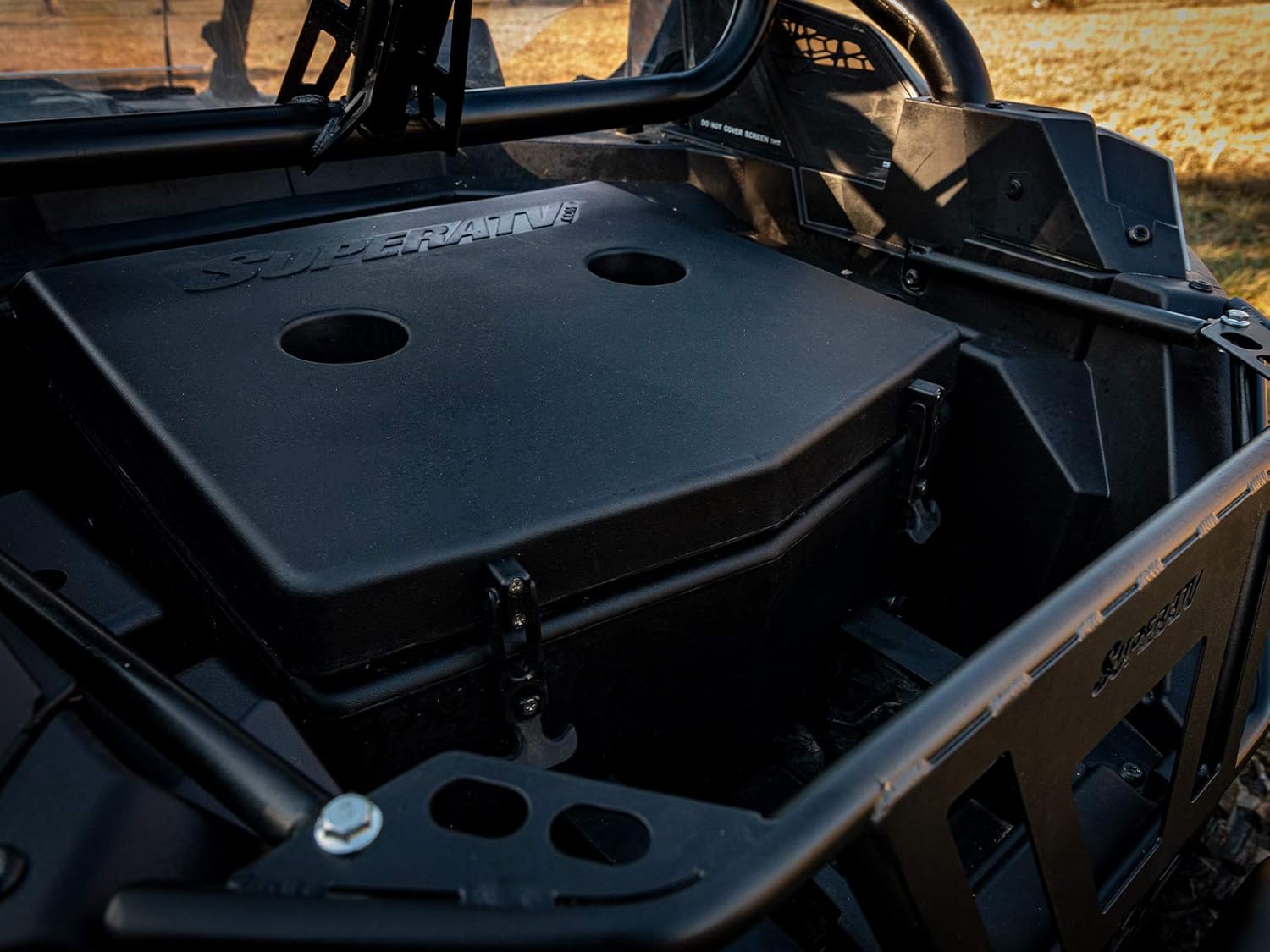 SuperATV Heavy Duty Rear Insulated Cooler/Cargo Box for 2020+ Polaris RZR Pro XP 4 | 2022+ Polaris RZR Turbo R / 4 | Multi Function UTV Storage with Mounting Kit | Sealed Lid Keeps Ice in & Mud Out