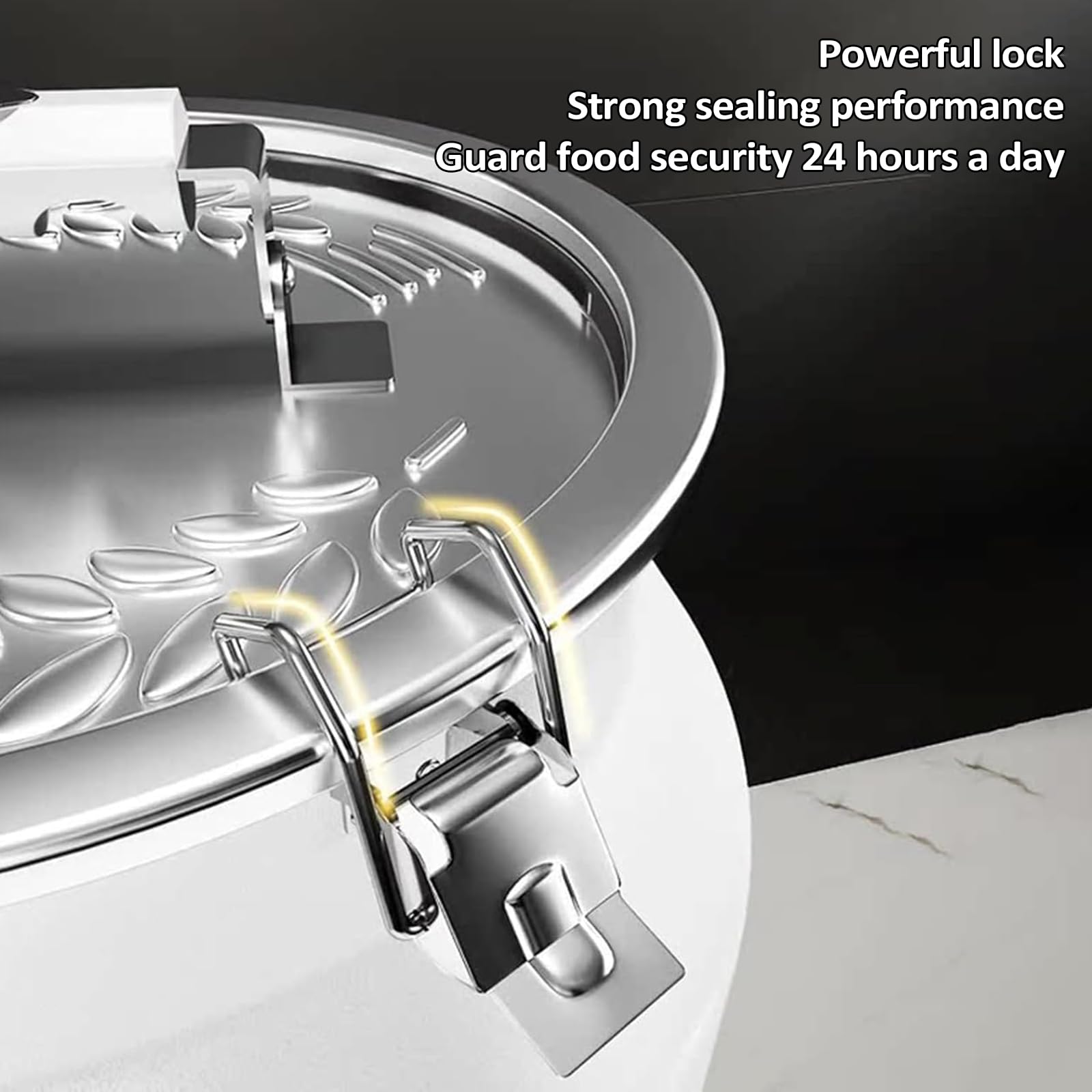 Reis-Aufbewahrungsbehälter, luftdichter Behälter aus Aluminiumlegierung mit versiegeltem Deckel, Tragegriff, Verriegelungsklemme für Reis, Mehl, Getreide, Kaffeebohnen – 6 l bis 12 l Fassungsvermögen