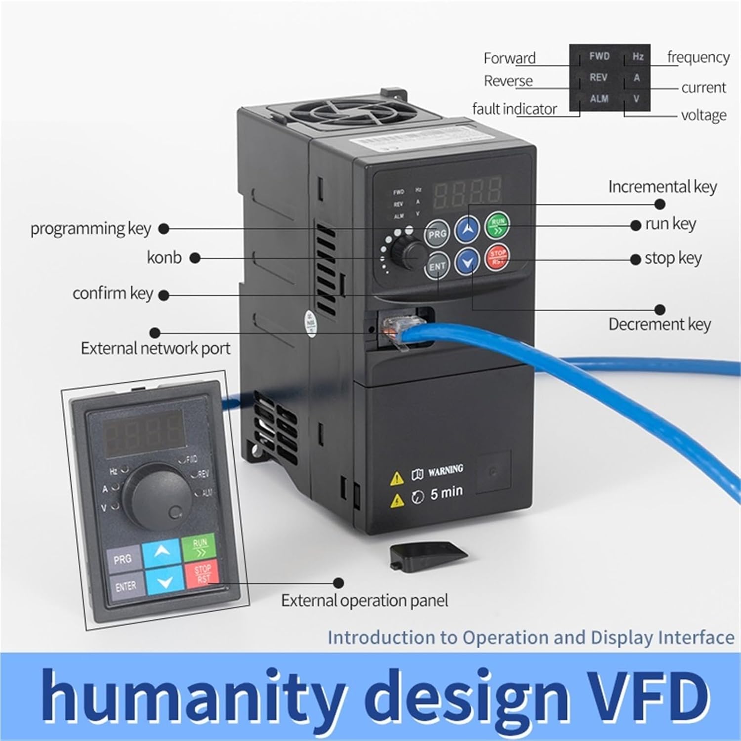 SU630 Solar VFD 0.75/1.5/2.2/3.7/5.5KW 220V 380V Variable Frequency Drive Converter Inverter for Motor Speed Control(0.75KW 220V DC to AC)