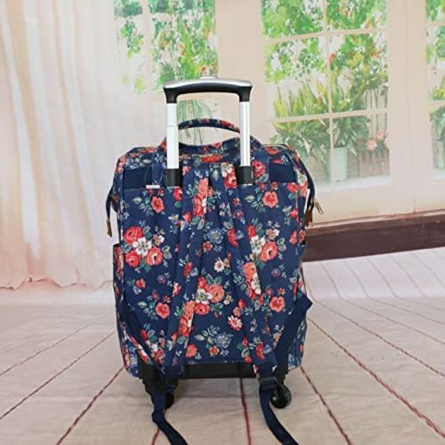 [Waseang] リュックキャリー キャスターバッグ キャリーバッグ 小型 2~3泊対応 4輪 撥水加工 トロリーバッグ メンズ