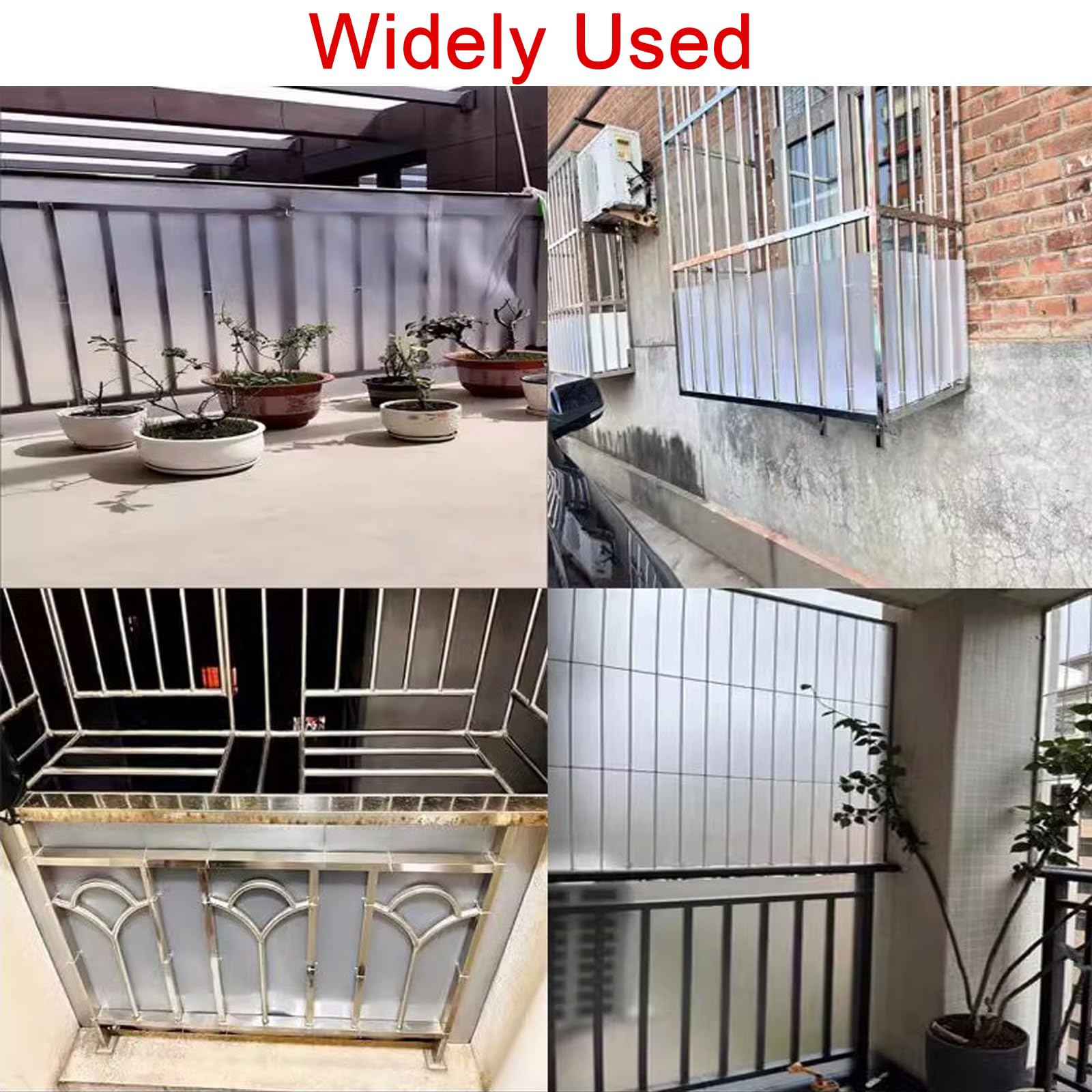 Wodoodporna osłona balkonowa, ochrona przed promieniowaniem UV, osłona na balustradę, do ogrodu, 100 x 150 cm, idealna na balkon, patio i okno
