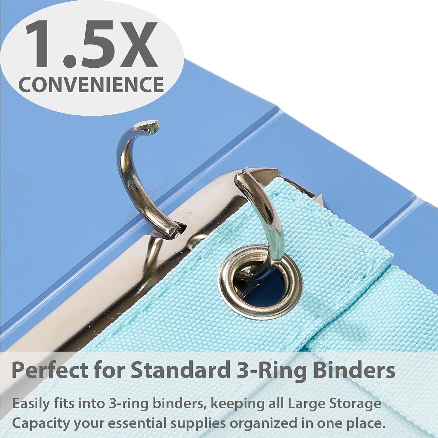 SPACEMATE 2 Pack Pencil Pouch for 3 Ring Binder, Clear 3-Hole Zipper Case image 5