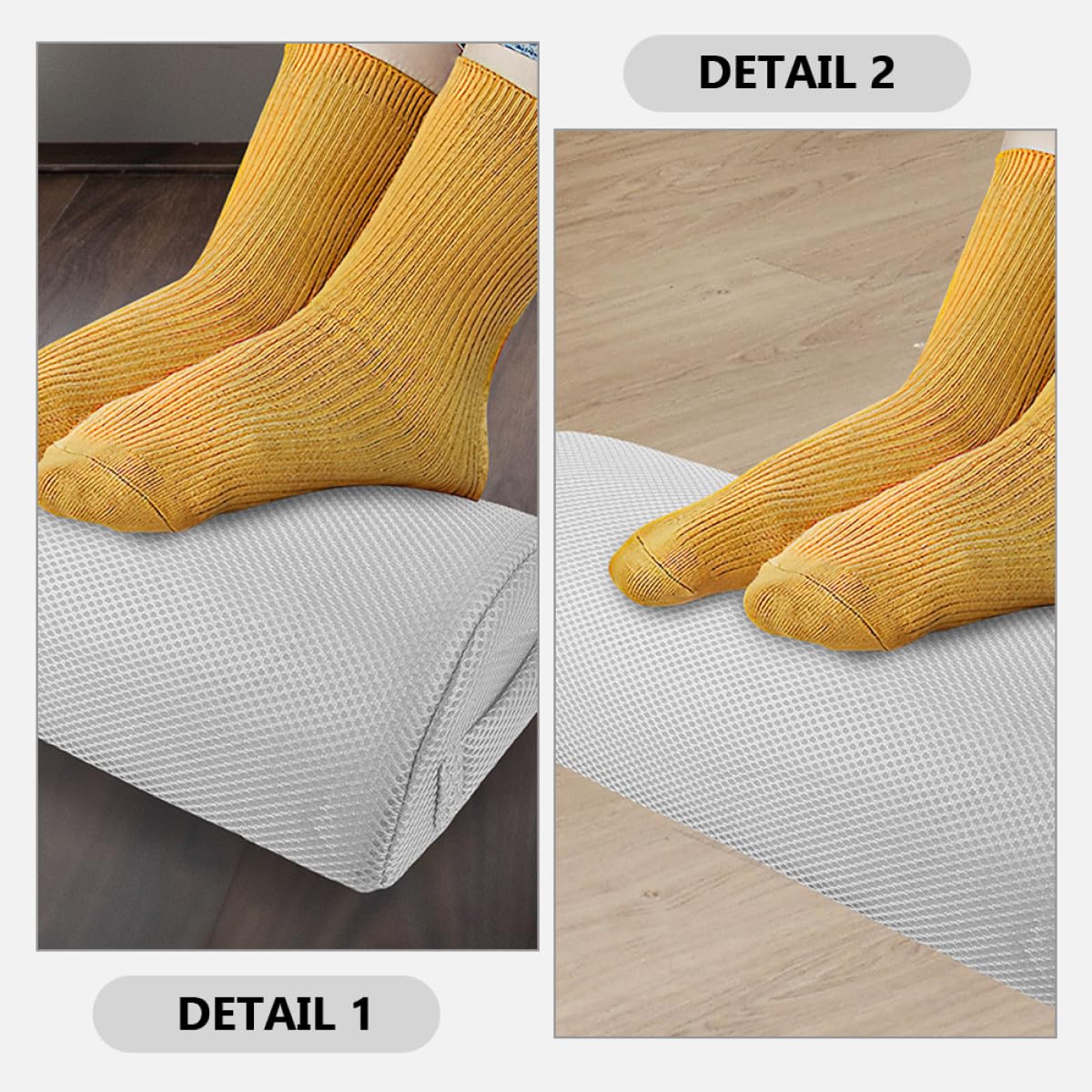 Operitacx 2pezzi Cuscino Poggiapiedi Ergonomico per Supporto Gambe in Poliestere e Spugna per Ufficio e Casa Design Confortevole e Alto Rimbalzo