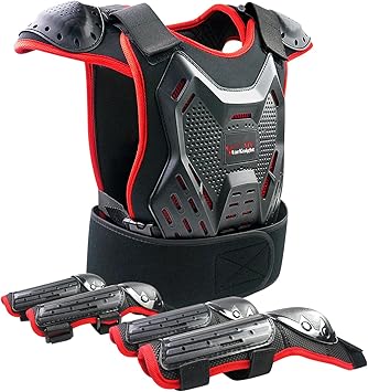 StarknightMT Kids Dirt Bike Gear - Youth Motorcycle Gear Riding Protective Motocross Armor Suit Chest Protector for 5-12 Boys Girls Biking Cycling Skating Off-Road