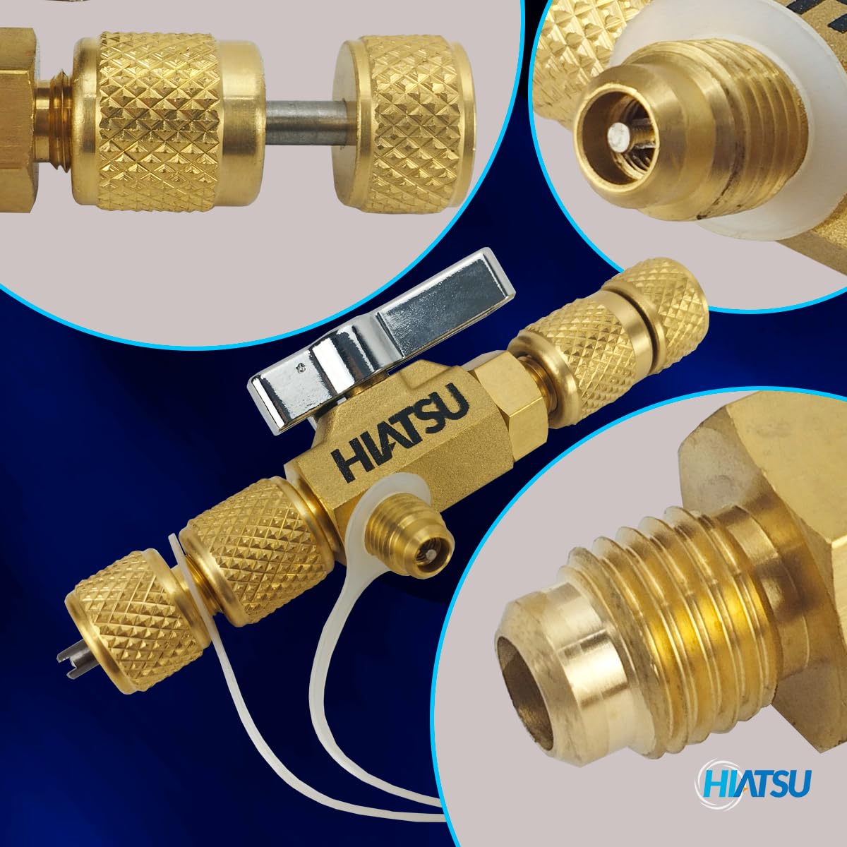 Schrader VCRH-1 Hiatsu 1/4 Zoll Kernentfernerventil mit 5/16 Zoll SAE-Adapterwerkzeug für verlustfreie Gasverlustfreie Kerninstallation und Ersatz in HVAC-Systemen R22 R32 R404A R407C R410A R600