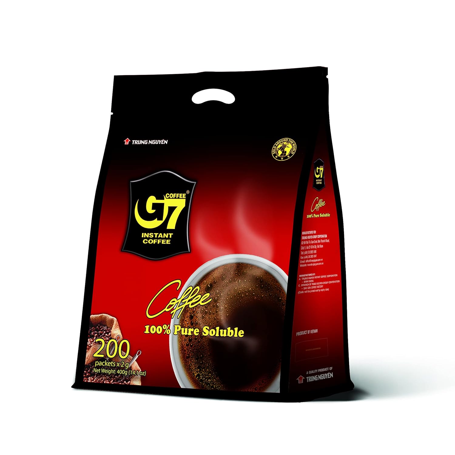 TRUNG NGUYEN G7 PURE BLACK Instant Coffee for Energy Boost