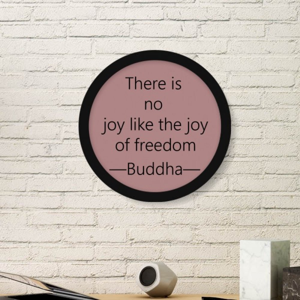 Cadre photo Citation de Bouddha en bois noir pour décoration d'intérieur zen