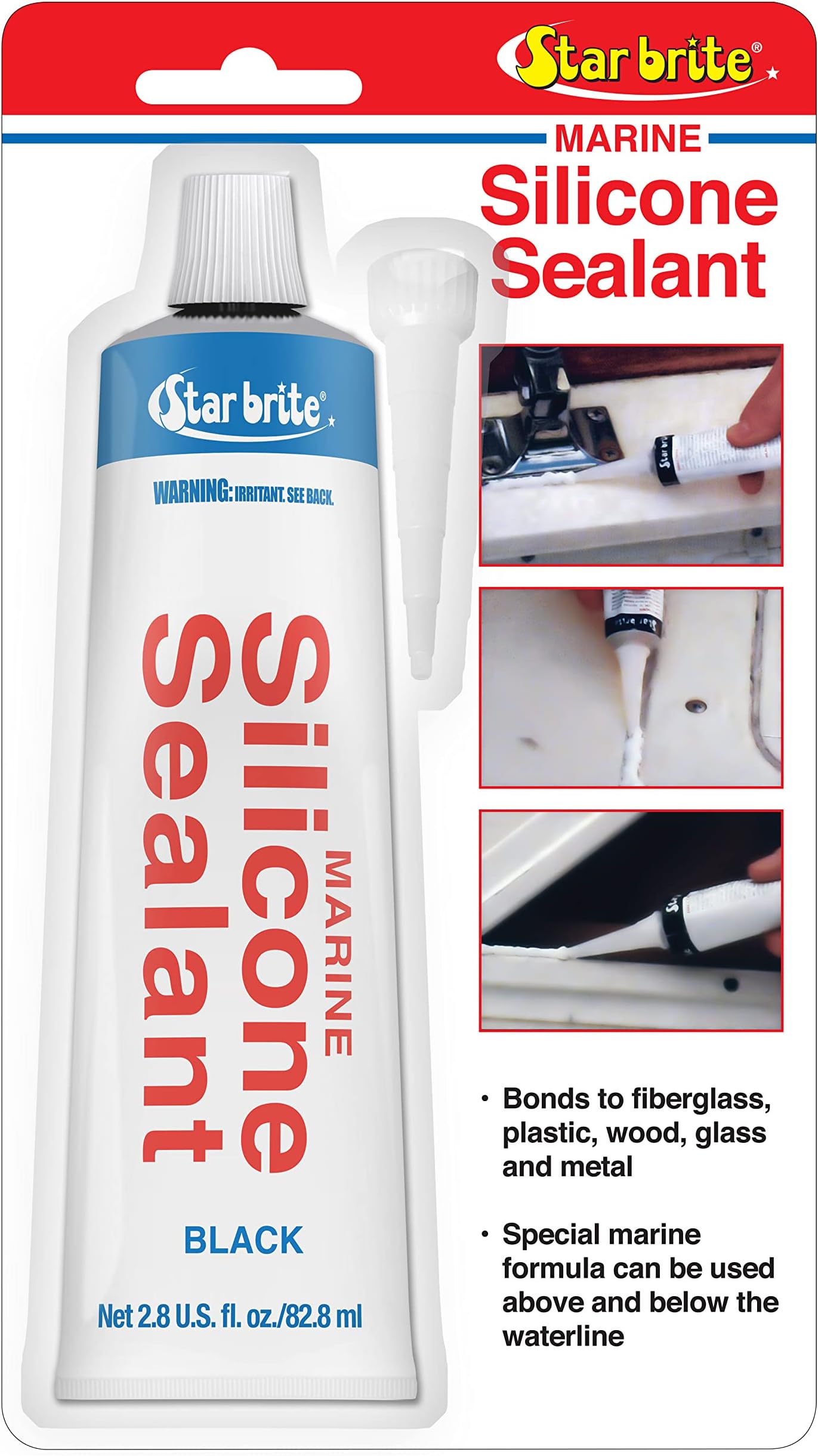 STAR BRITE シリコンシーラント ブラック 2.8オンス (082103)