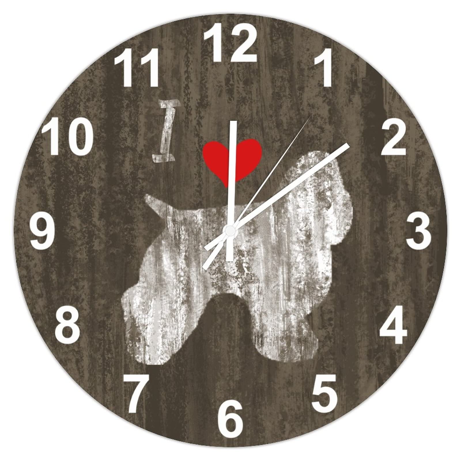 Horloge murale sans tic tac Cocker Spaniel pour supprimer les bruits de la maison