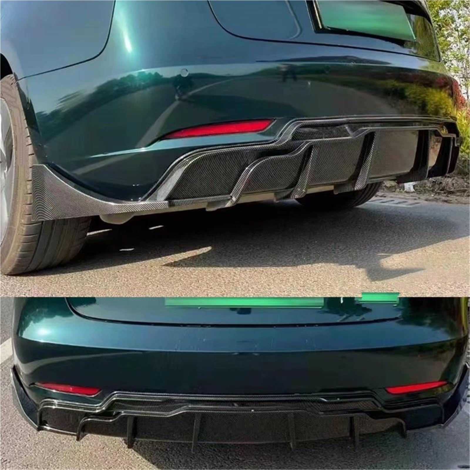 Spojlery tylne Do Tesla Model3 2016-2023 Spojler samochodowy | Body Kit Spoiler Tylny Dyfuzor Przedni Spojler Zderzaka Boczna Dokładka Części